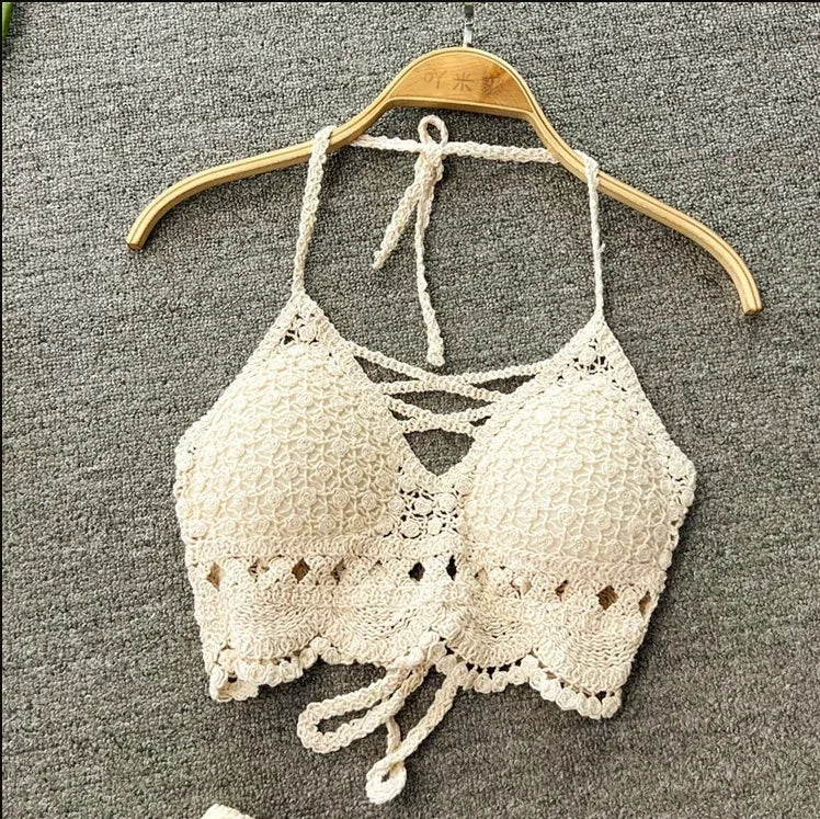The Tassel Halter Crop Top