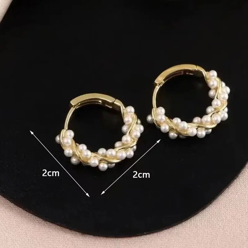 The Pearl Hoop Earrings