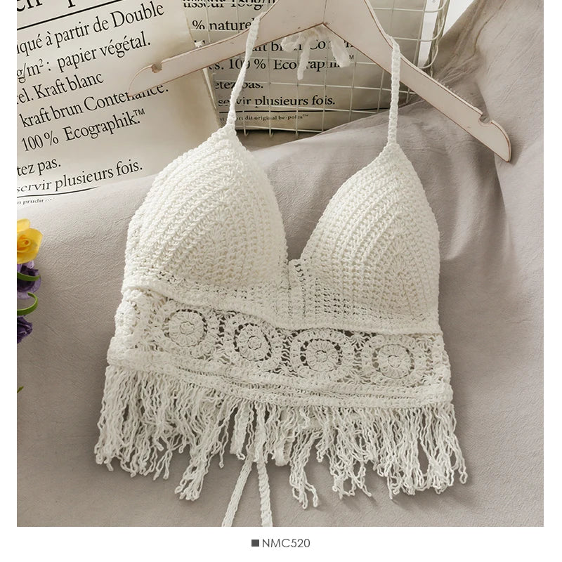 The Tassel Halter Crop Top