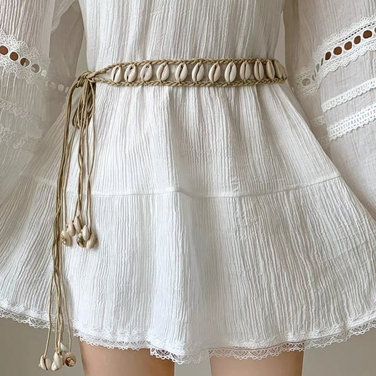 The Boho Shell Bead Belt