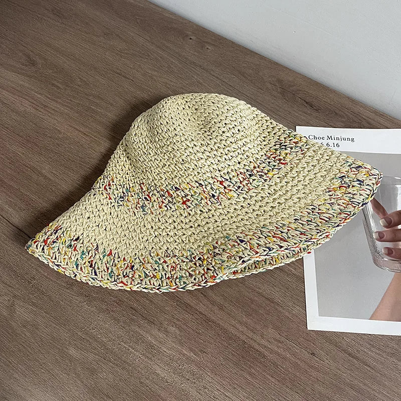 The Wide Brim Straw Bucket Sun Hat