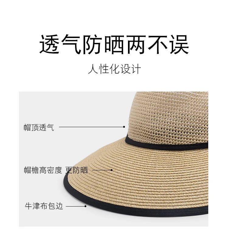 The Adjustable Ribbon Open-Top Straw Hat