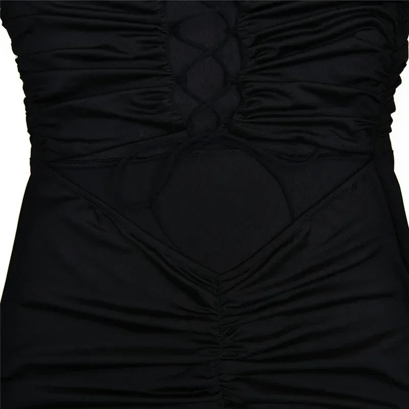 The Strapless Lace-Up Maxi