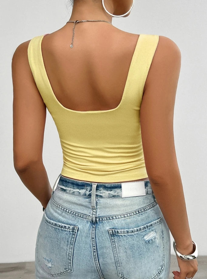 The Y2K Ruched Sweetheart Tank