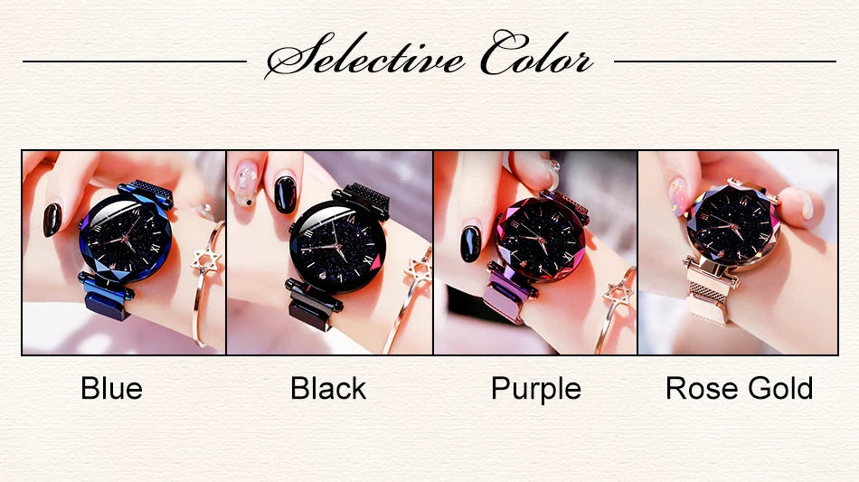 The Starry Sky Magnet Buckle Mesh Watch