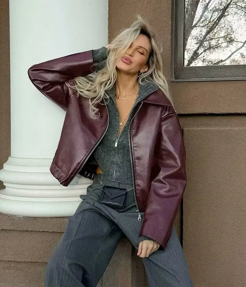 The Bordeaux Moto Jacket