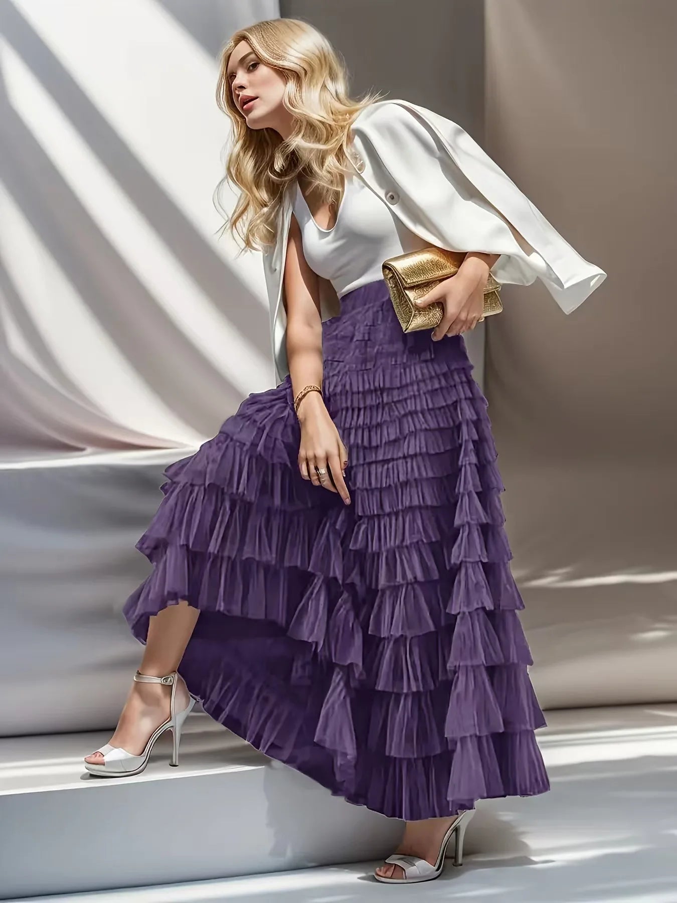 The Boho Multilayer Tulle Maxi