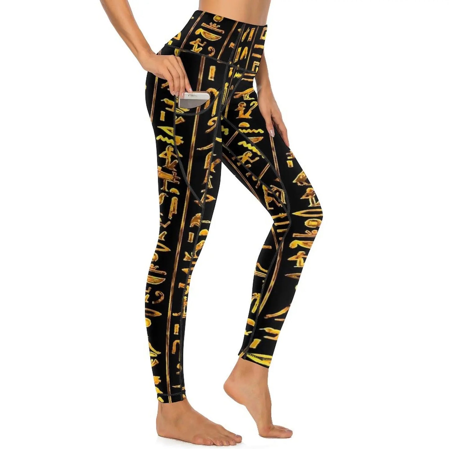 Ancient Egyptian Art Leggings Sexy History of Egypt High Waist Yoga Pants Casual Stretchy Leggins Design Fitness Gym Tights
