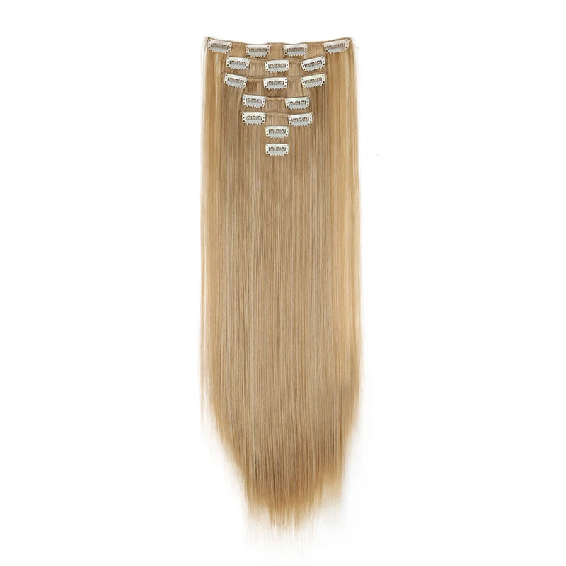 The 7-Piece Clip-In Straight Hair Extensions