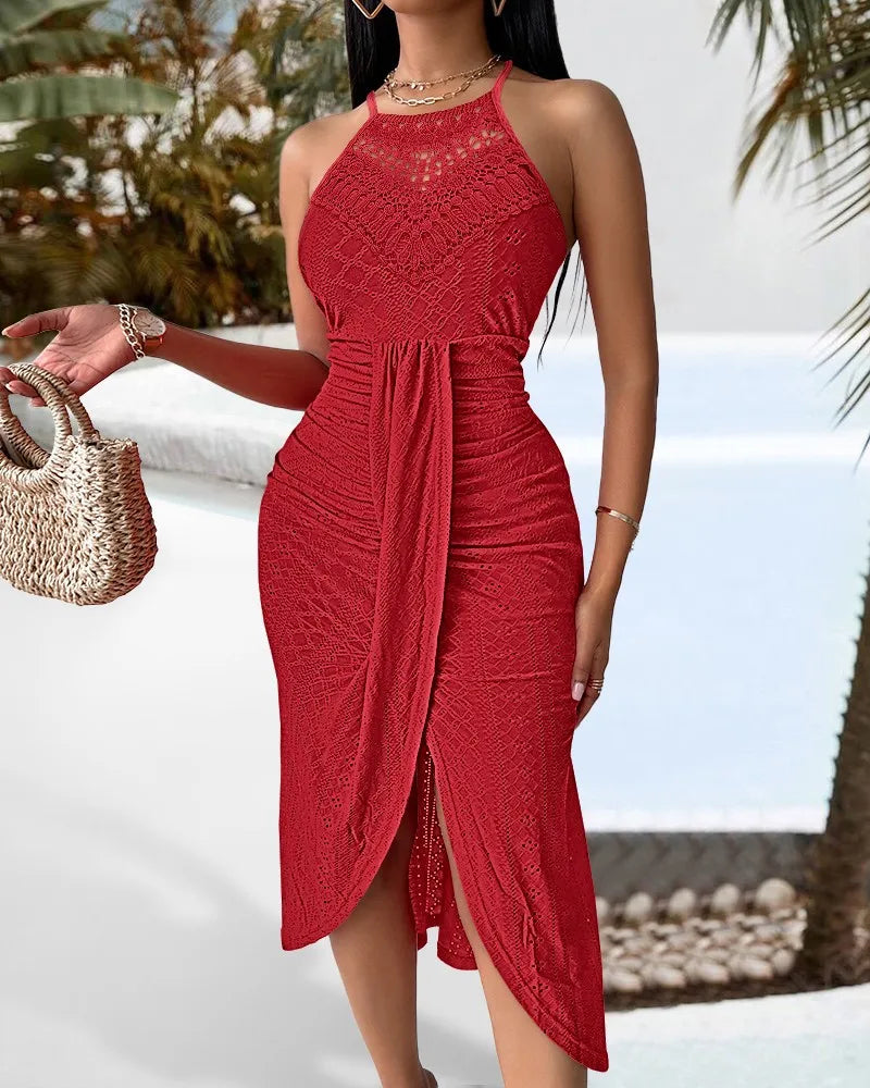 The Strapless Slit Maxi