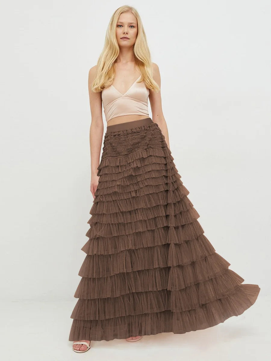 The Boho Multilayer Tulle Maxi