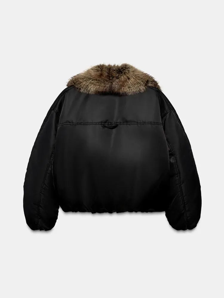 The Big Faux Fur Collar Coat