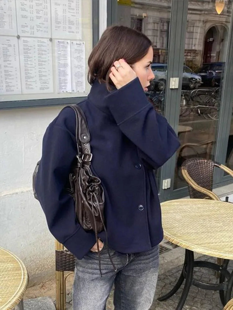 The Woolen Stand Collar Coat