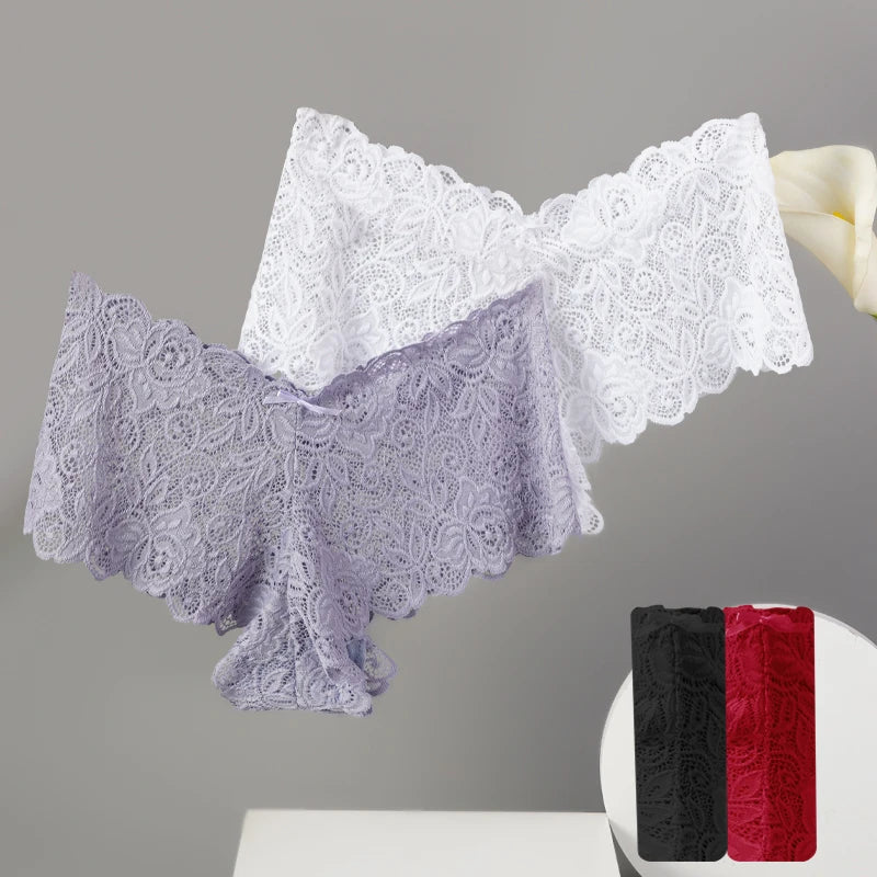 The 3-Pack Floral Lace Low-Waist Brief