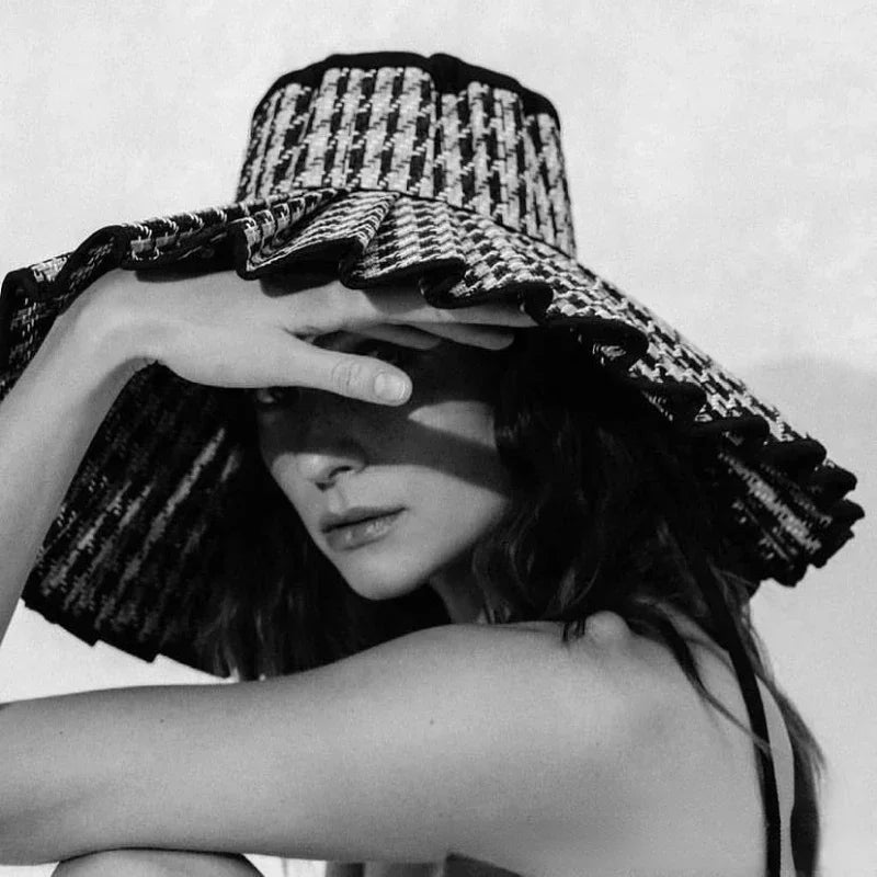The Y2K Reversible Pleated Straw Hat