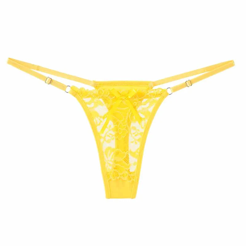 The Adjustable Hollow-Out Lace Thong