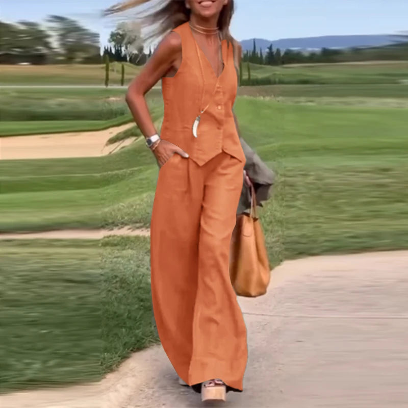 The Wide Leg Vest Co-Ord