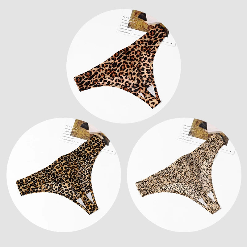The 3-Pack Leopard Seamless G-String Set