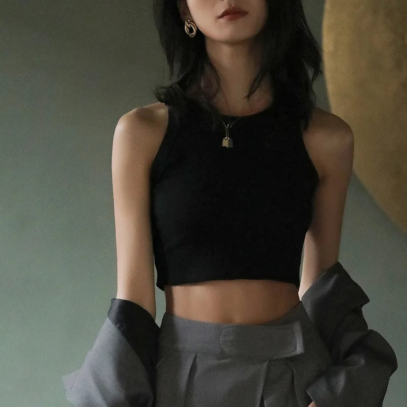 The Bare Navel Backless Crop Vest