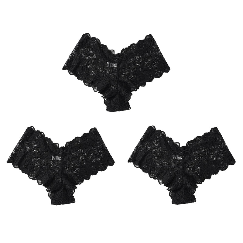 The 3-Pack Floral Lace Low-Waist Brief