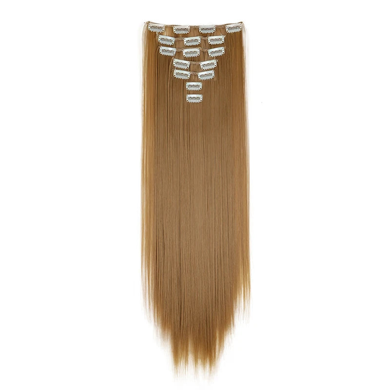 The 7-Piece Clip-In Straight Hair Extensions