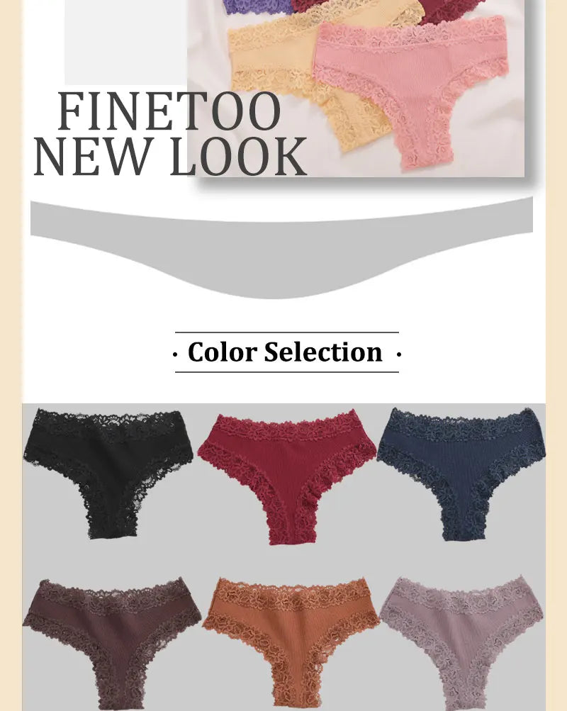 The 5-Pack Lace Seamless Brazilian Set