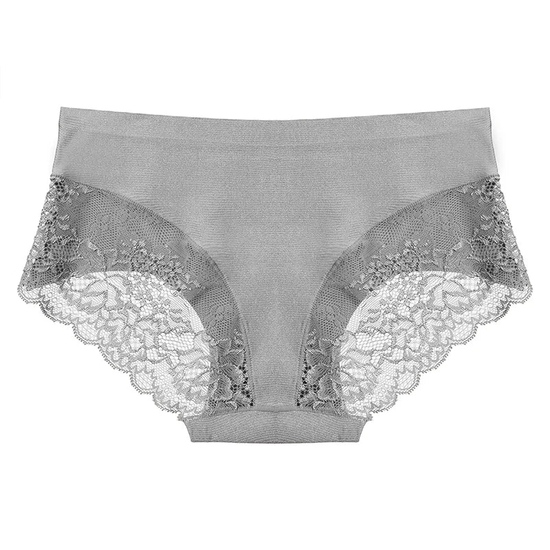 The 3-Pack Silk Satin Lace Brief Set