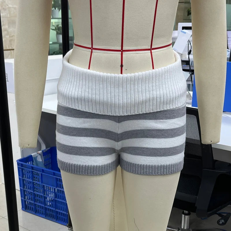 The Striped Knit Micro Short