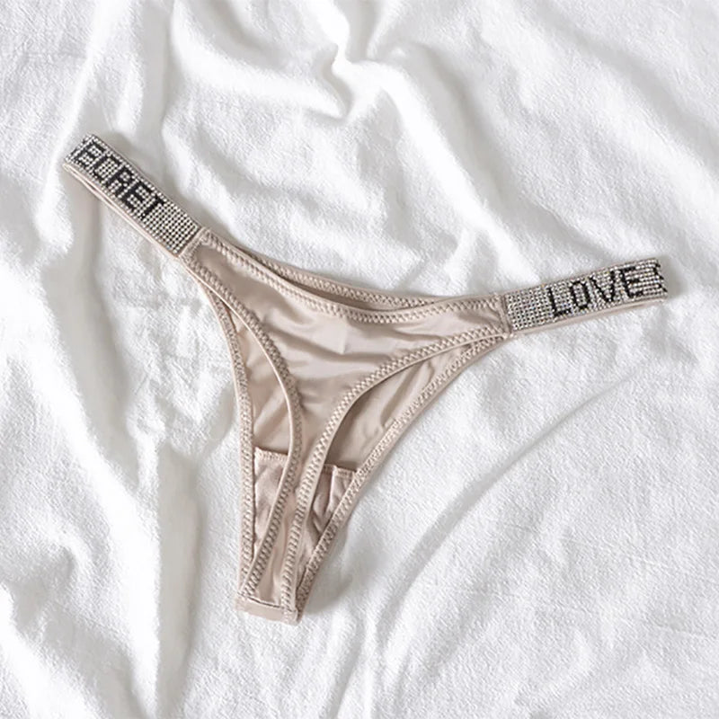 The 5-Pack Rhinestone Diamond Thong Set