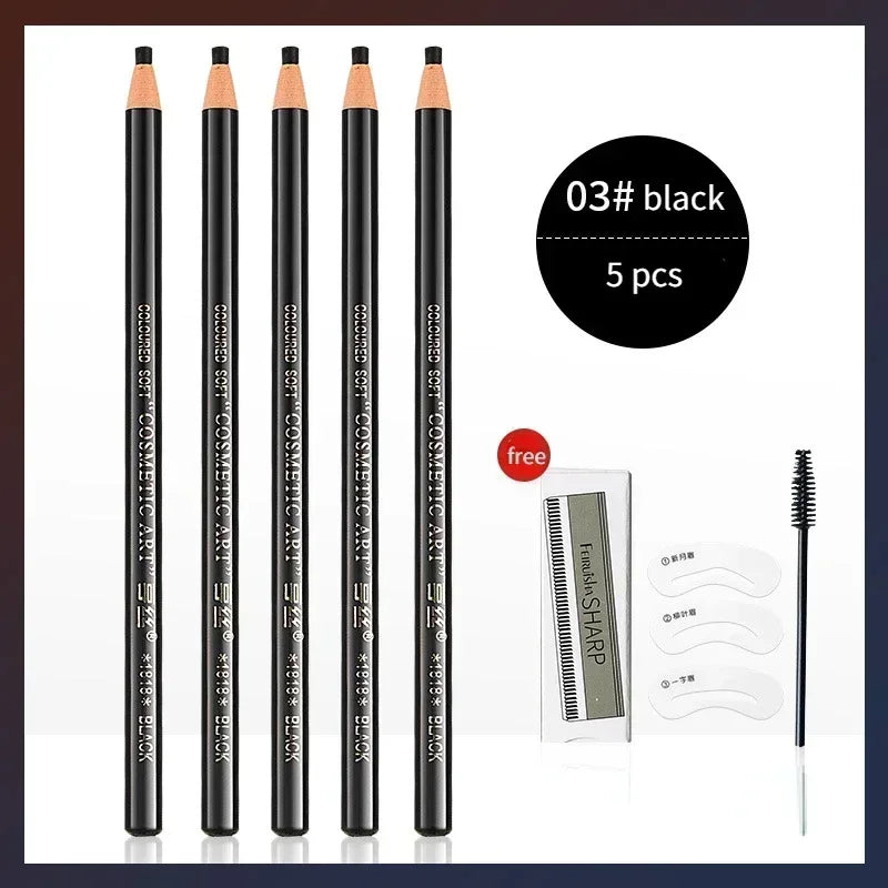 The 6-Color Waterproof Brow Pencil