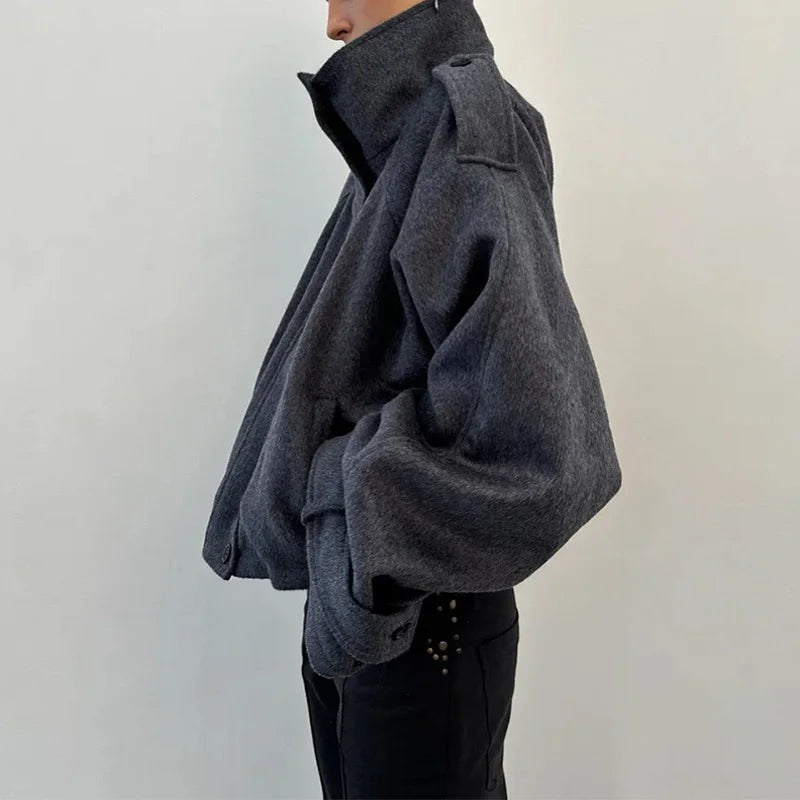 The Woolen Stand Collar Coat