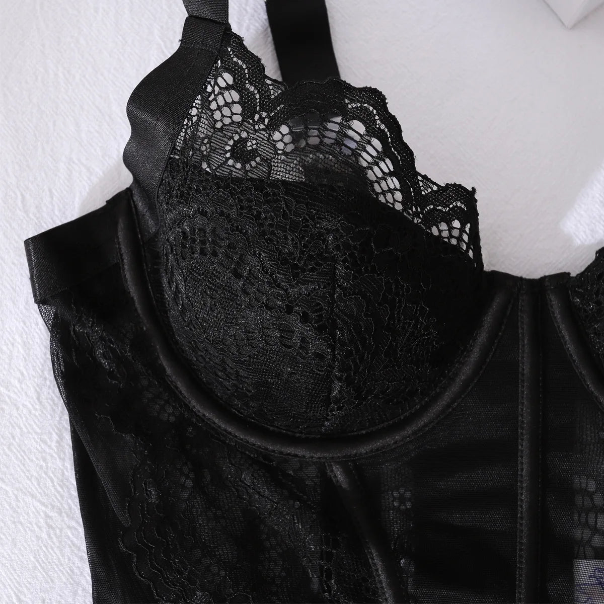 The Willowy Corset Lace Mini Dress Set