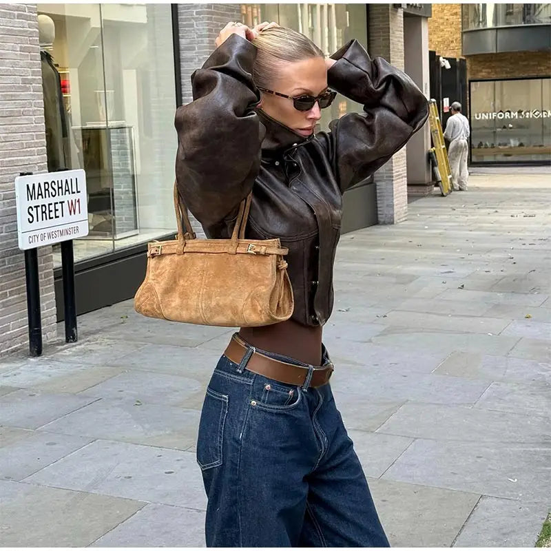 The Balloon Sleeve Biker Jacket