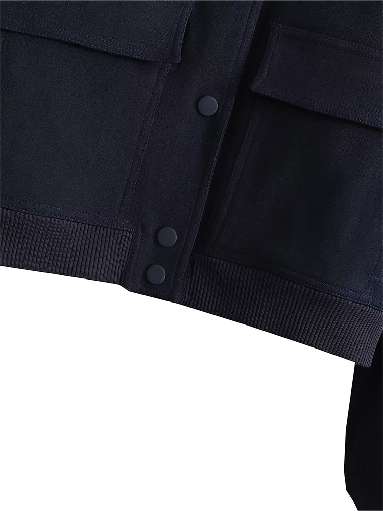 The V-Neck Solid Bomber