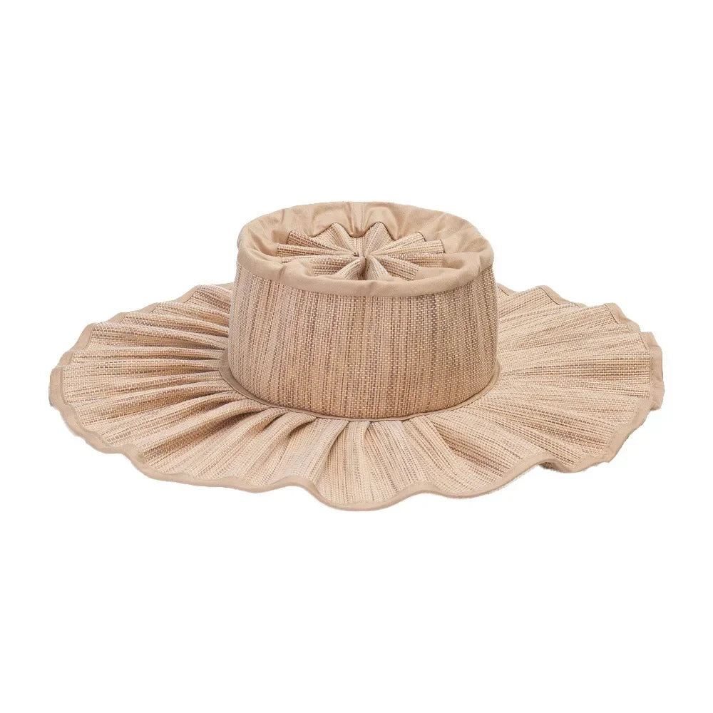 The Y2K Reversible Pleated Straw Hat