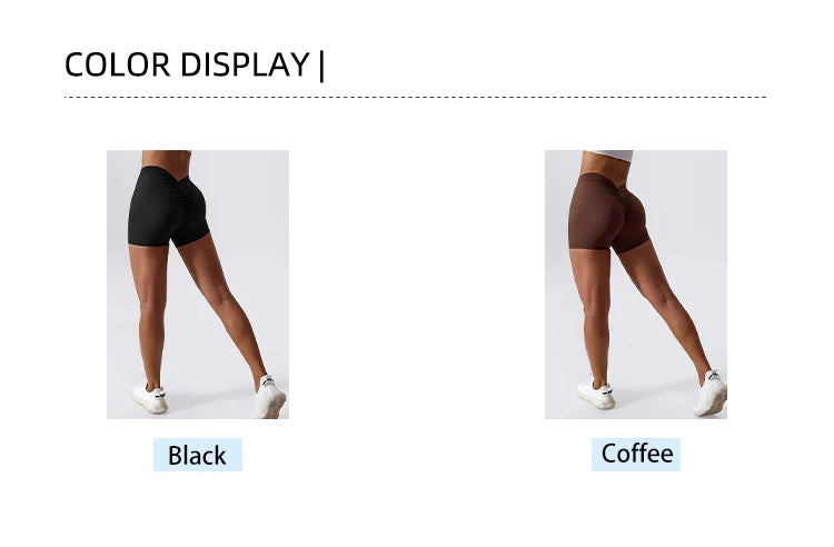 Women's Tummy Control Ruched Booty Shorts, High Rise Non-Slip Biker Shorts for Running Fitness