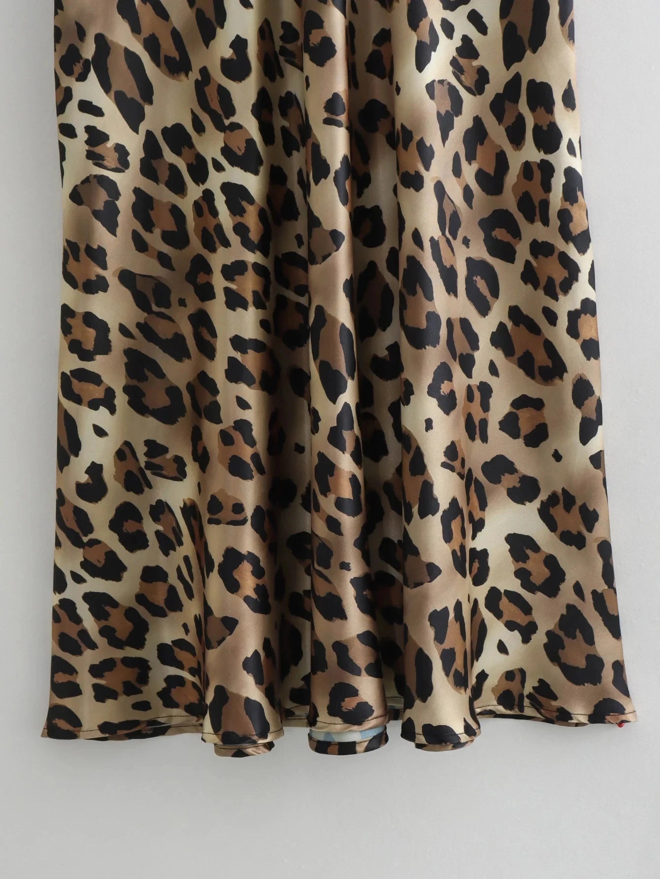 HH Women Fashion Leopard Print Skirt Vintage High Waist Midi Skirts Elegant Women Summer Casual Streetwear Skirt