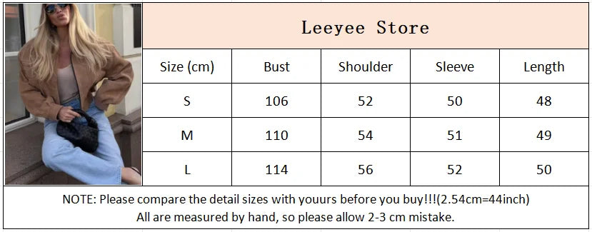Women's Brown Suede Short Jackets Casual Lapel Zippered Full Sleeves Pocket Loose Short Coats 2025 Autumn Daily Commute Outwear