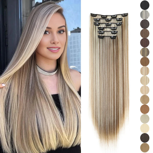 The 24-Inch 16-Clip Straight Hair Extensions