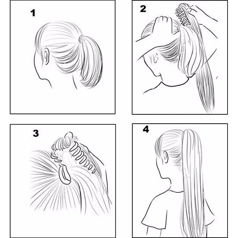 The 24-Inch Claw Clip Straight Ponytail Extension