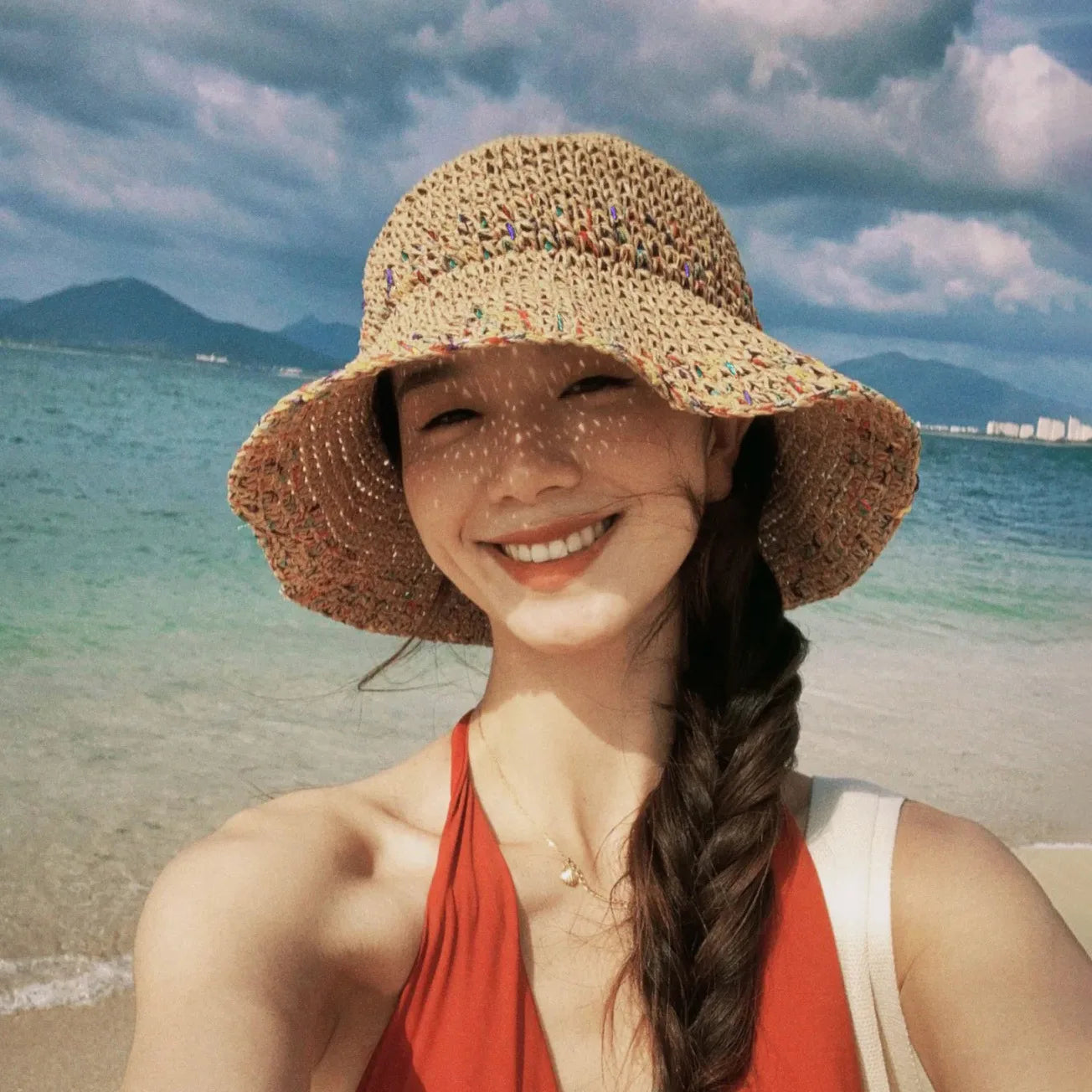 The Wide Brim Straw Bucket Sun Hat