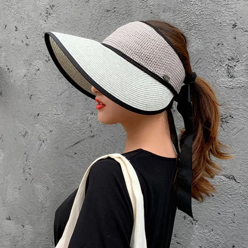 The Adjustable Ribbon Open-Top Straw Hat
