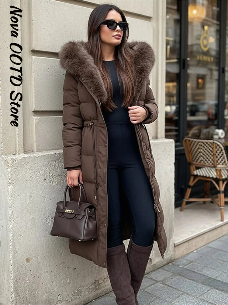 The Belted Fur Hood Parka
