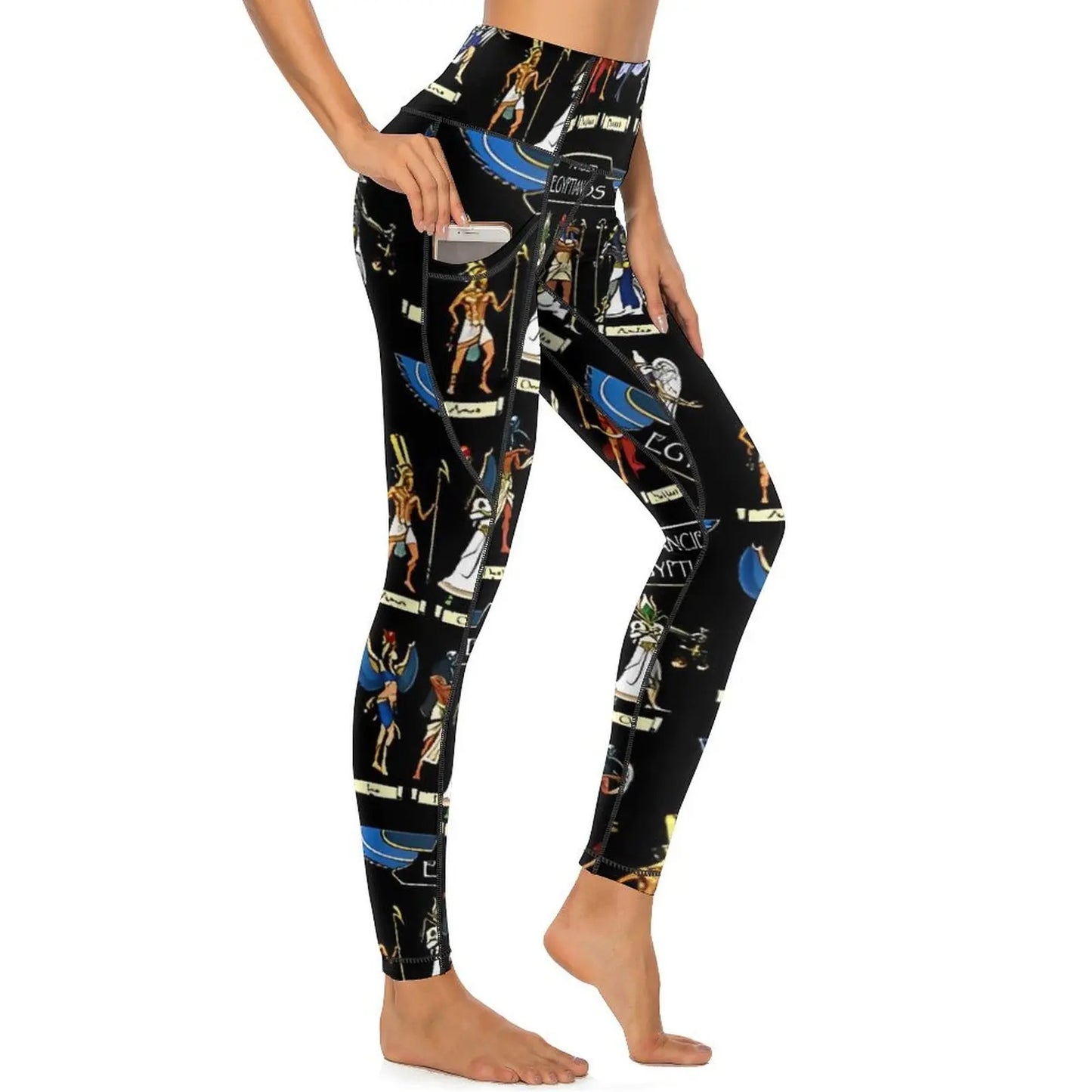 Ancient Egyptian Art Leggings Sexy History of Egypt High Waist Yoga Pants Casual Stretchy Leggins Design Fitness Gym Tights