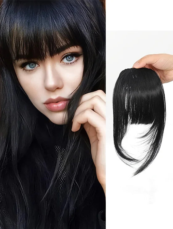 The Wispy Fringe Clip-In Bangs with Sideburns