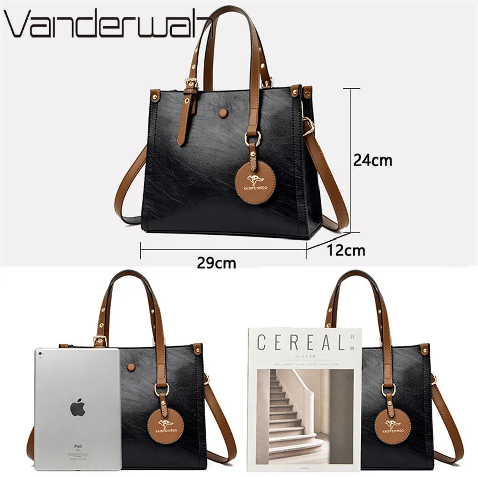 The 3-Layer Vintage Leather Tote