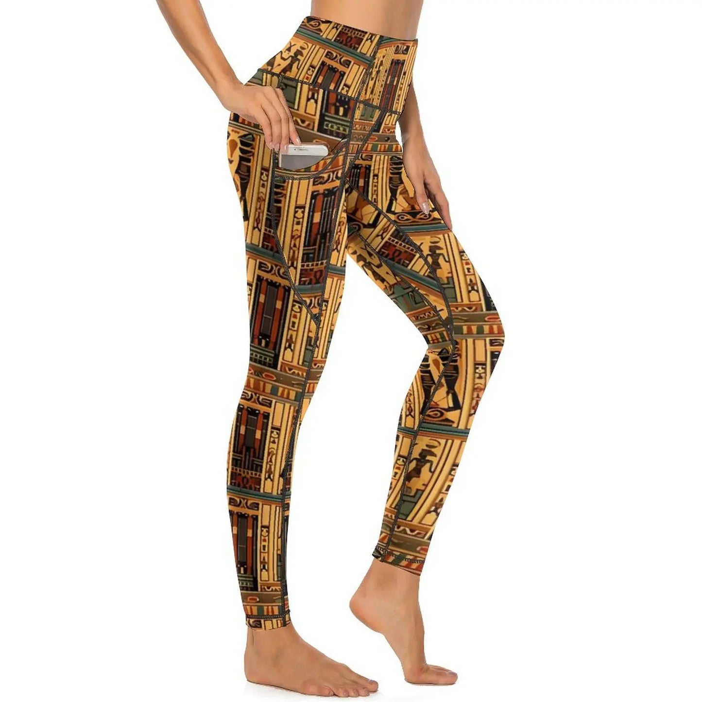 Ancient Egyptian Art Leggings Sexy History of Egypt High Waist Yoga Pants Casual Stretchy Leggins Design Fitness Gym Tights