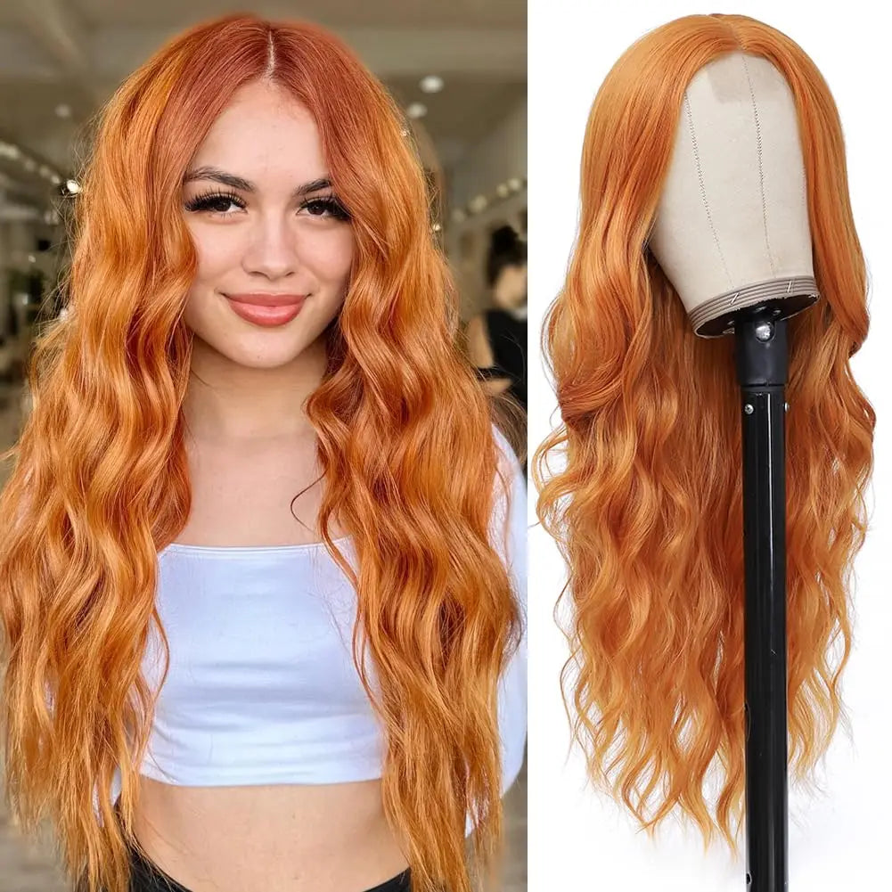 The 26-Inch Middle Part Lace Wavy Wig