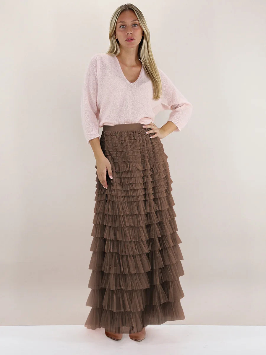 The Boho Multilayer Tulle Maxi