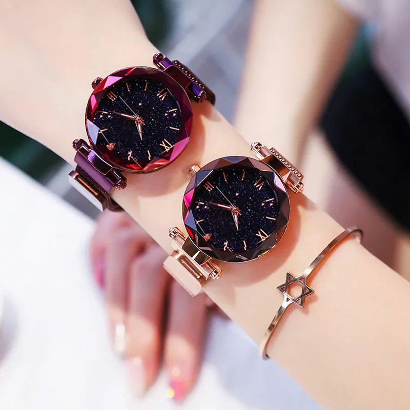 The Starry Sky Mesh Belt Dress Watch